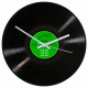 Personalised 12 Inch Vinyl Record Wall Clock with green label