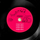 Personalised 12 Inch Vinyl Record Wall Clock up close label view