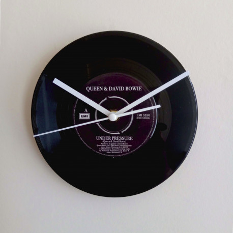 Queen & David Bowie Under Pressure Vinyl Record Wall Clock – Music Memorabilia