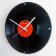Hand Made Record Clock 12 inch LP With Red Label & White Clock Hands