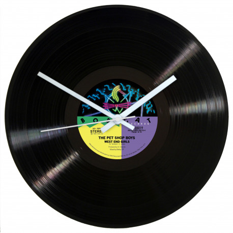 Pet Shop Boys West End Girls Vinyl Record Wall Clock – 80s Music Memorabilia