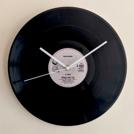 Madonna Crazy for You Vinyl Record Wall Clock – Pop Music Memorabilia