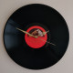 Vintage His Master’s Voice Vinyl Record Wall Clock with Silent Gold Hands