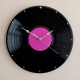 Pink Glitter Vinyl Record Wall Clock – Unique Pink Decor