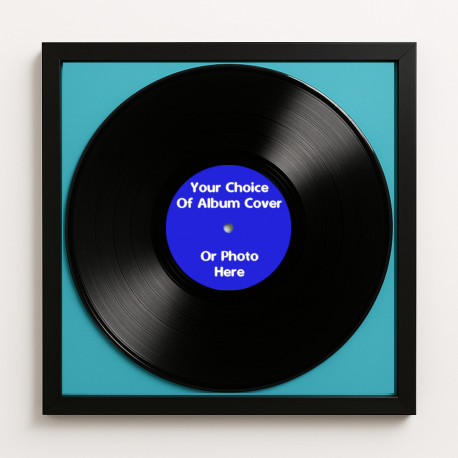 Personalised Framed Vinyl Record – Custom Album Cover or Photo