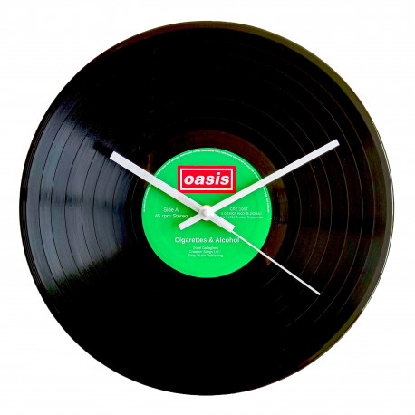 Oasis Cigarettes and Alcohol 12 Inch Vinyl Record Wall Clock – Perfect Gift for Oasis