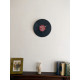 Hand Made Vinyl Record Wall Clock 30cm 12 inches Silver and Red
