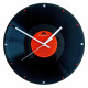 Hand Made Record Clock 12 inch LP With Red Label & White Clock Hands
