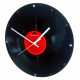 Hand Made Record Clock 12 inch LP With Red Label & White Clock Hands