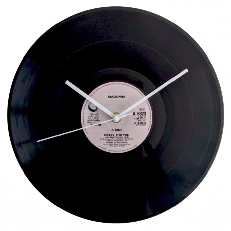 Madonna Crazy for You Vinyl Record Wall Clock – Pop Music Memorabilia