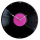 Pink Glitter Vinyl Record Wall Clock – Unique Pink Decor