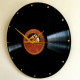 Vintage His Master’s Voice Vinyl Record Wall Clock with Silent Gold Hands